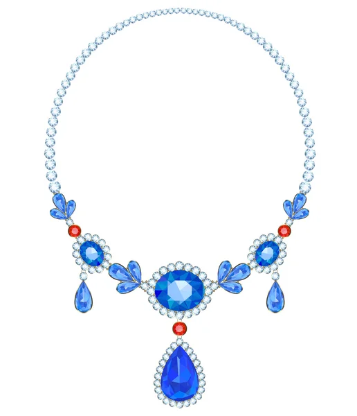 Modrý náhrdelník — Stockový vektor