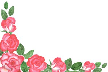 Suluboya gül ile davet