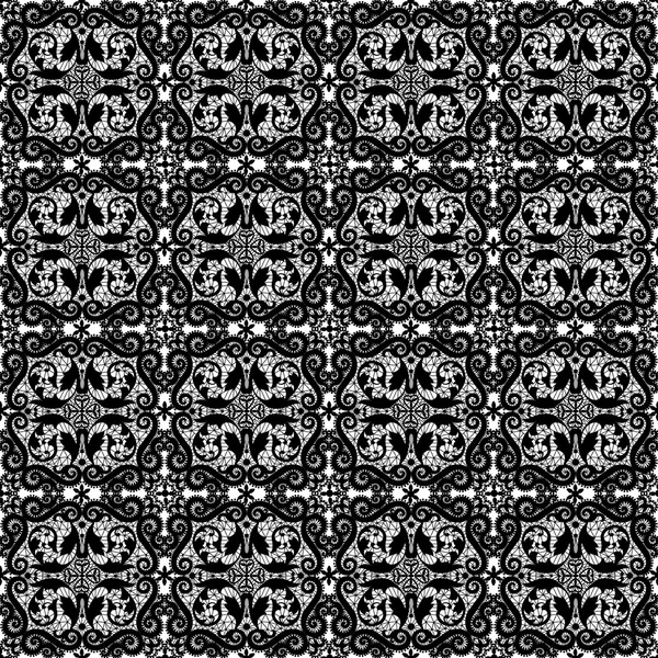 Patrón de encaje negro — Archivo Imágenes Vectoriales