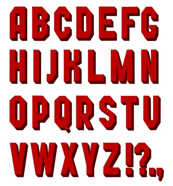 Font chopped red — Stock Vector