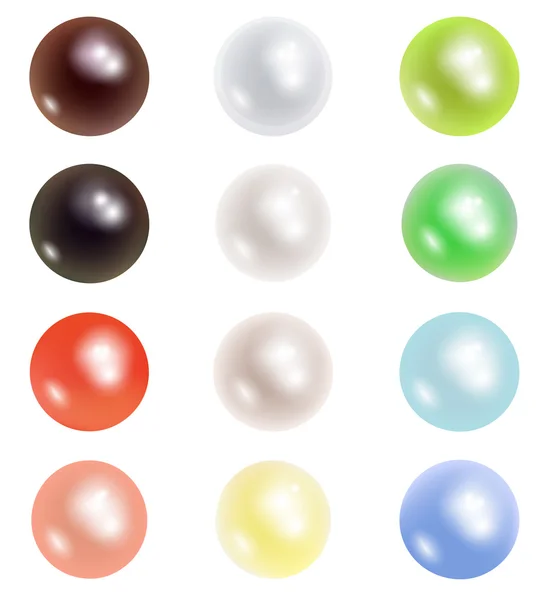 Conjunto de perlas — Vector de stock