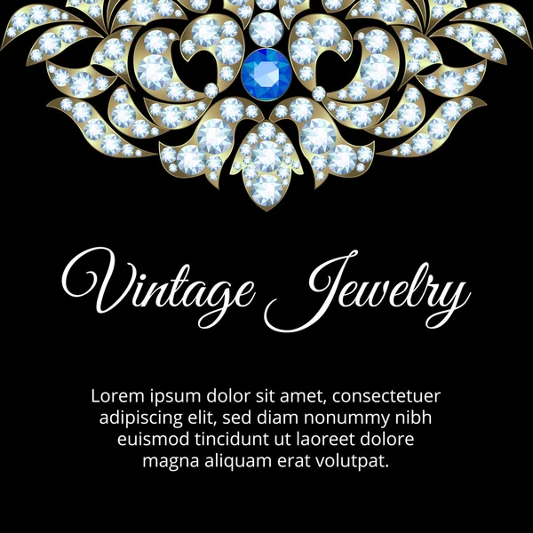 Schmuck Vintage Card — Stockvektor