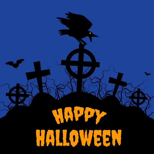 Cartão de yalloween —  Vetores de Stock