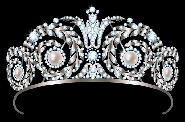 Diamant-Diadem — Stockvektor