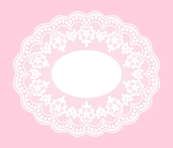 White ace doily — Stock Vector