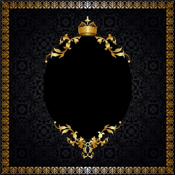 Fond royal avec cadre — Image vectorielle