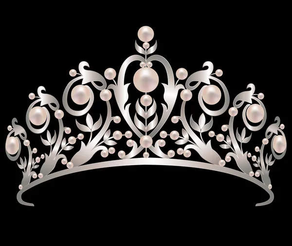 Diadema con perlas — Vector de stock