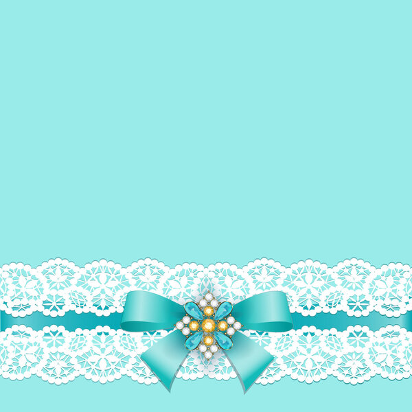 Lace border with bow