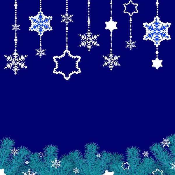 Bordure des flocons de neige — Image vectorielle