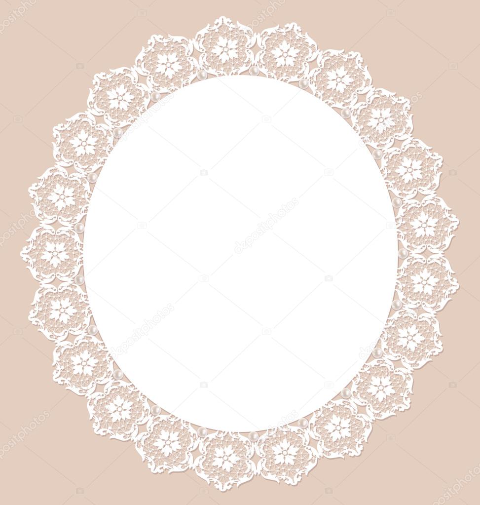 Lace pearl napkin