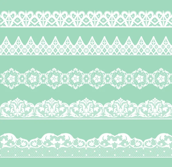 Set of lacy borders — Stock Vector