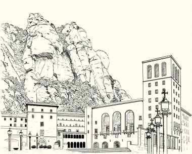 Çizim Montserrat Manastırı