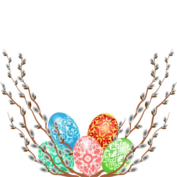 Background with Easter eggs — Stock Vector