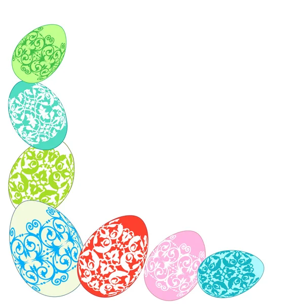 Fondo con huevos de Pascua — Vector de stock