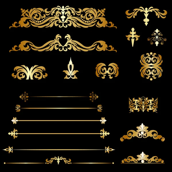 Set van decoratieve elementen — Stockvector