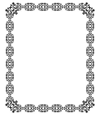 Bir beyaz üzerine siyah çerçeve