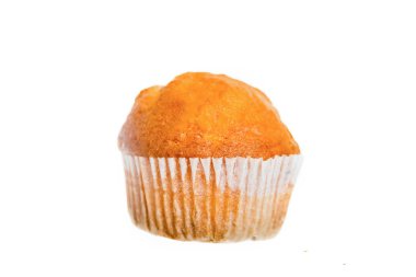 Bir taze beyaz izole Çift Kişilik küçük parça kek pişmiş