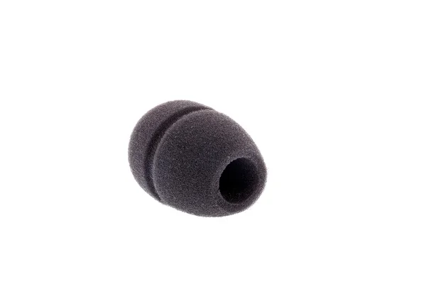 Czapka czarna gąbka na mikrofon muzyka — Zdjęcie stockowe