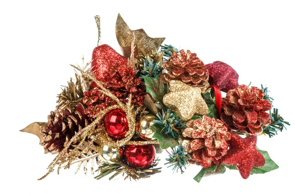 Decoração de Natal e Ano Novo com ornamentos — Fotografia de Stock