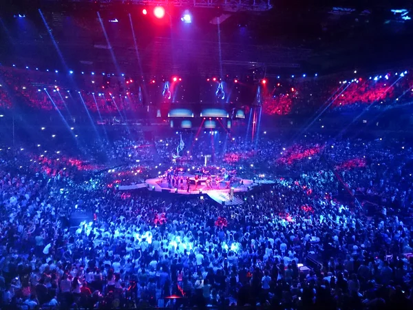 Kombank Arena i Belgrad, Serbien - den 06 juni, 2014: livekonsert Royaltyfria Stockbilder