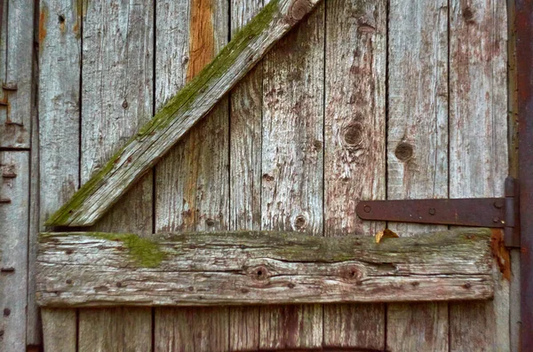 Фото Старой Деревянной Двери Заброшенном Доме — стоковое фото