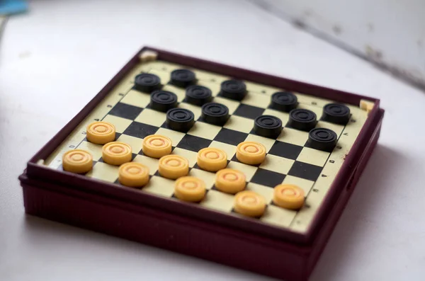 Photo Magnetic Checkers Board — Stock Photo, Image