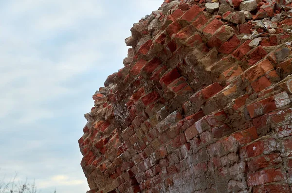 Metade Arco Tijolo Velho Fábrica Açúcar Ucrânia — Fotografia de Stock