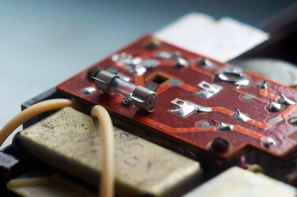 Photo Cassette Recorder Fuse Board — Stock Photo, Image