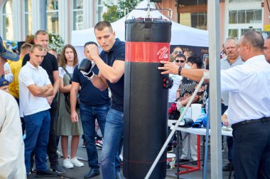 Vinnitsa, Ukrayna - 11 Eylül 2021 Yumruklama Yarışması