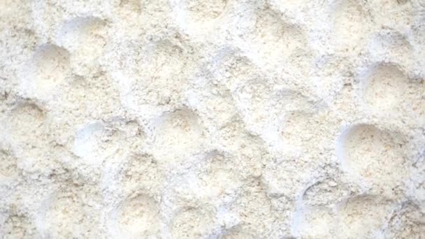Organiczne Tekstury Mąki Pszennej Obracające Się — Wideo stockowe