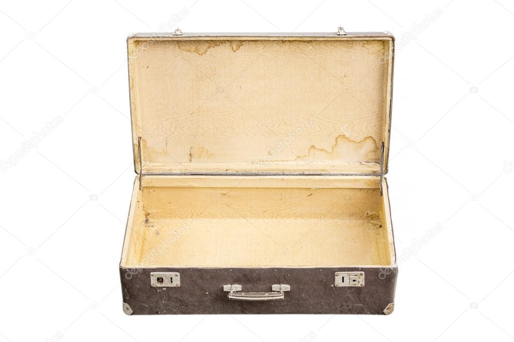 white vintage suitcase
