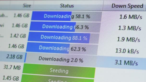 Arquivos processo de download 03 — Vídeo de Stock