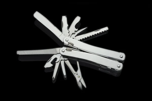 Siyah paslanmaz çelik multitool — Stok fotoğraf