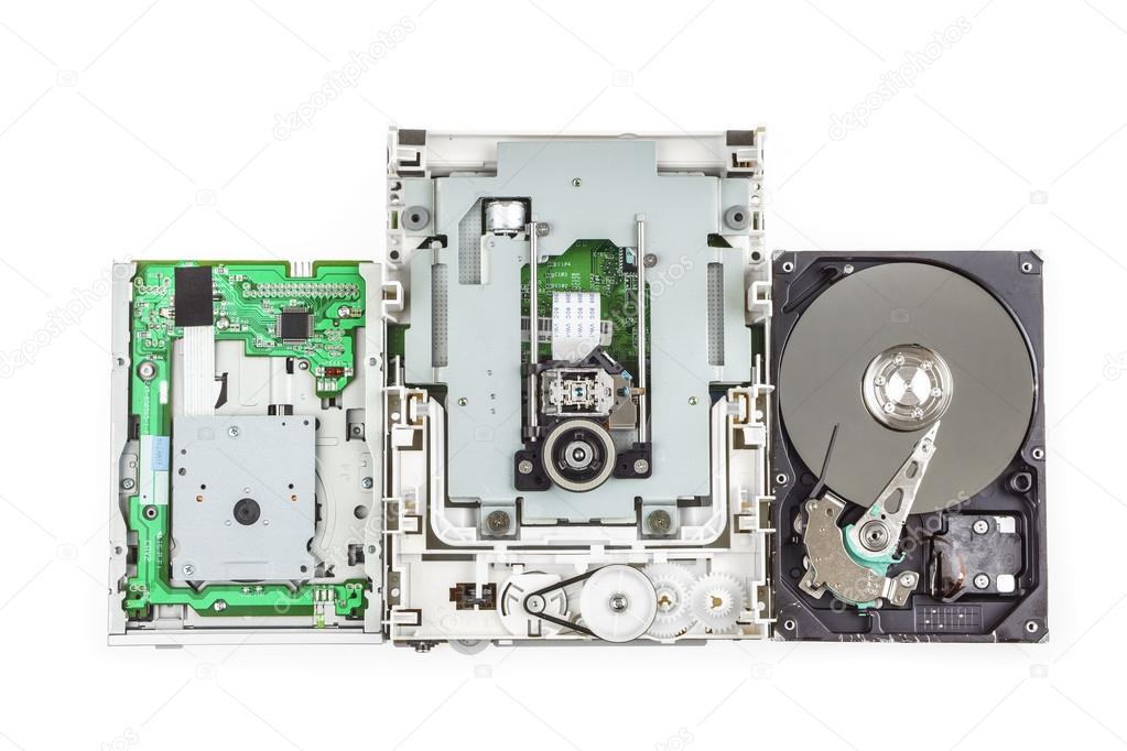 Three computer storage drives