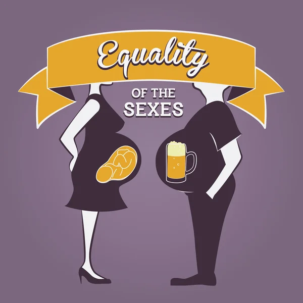 Gender Equality Illustration. Equality of the sexes — Stock Vector