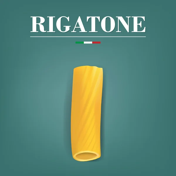 Итальянская векторная иллюстрация пасты - Rigatone — стоковый вектор