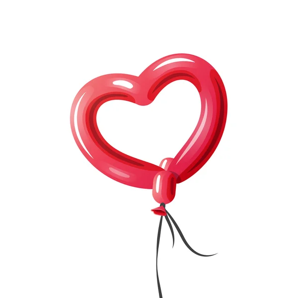 Heart Baloon vector illustration on white background — Stock Vector