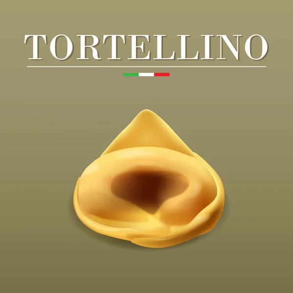 トルテッリーニ イタリア パスタ - ベクトル図 — ストックベクタ