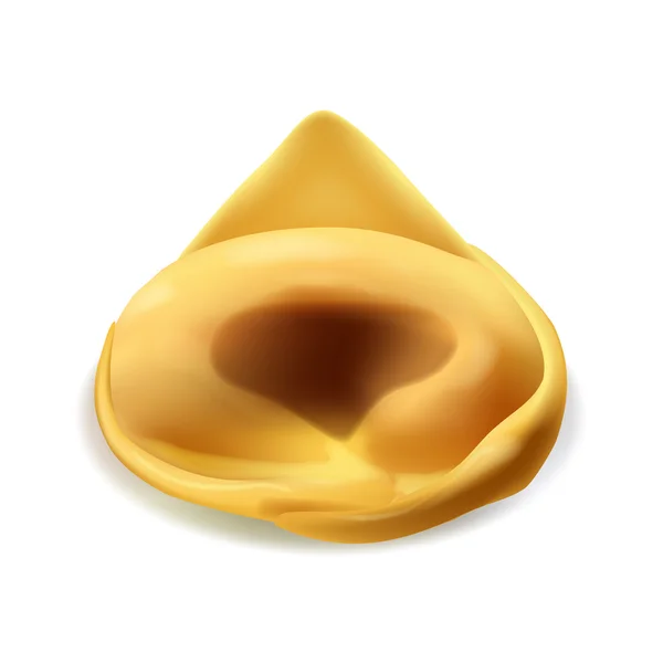 Tortellini Pasta italiana sobre fondo blanco — Vector de stock