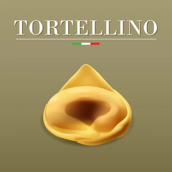 Tortellini italienische Pasta - Vektorillustration — Stockvektor