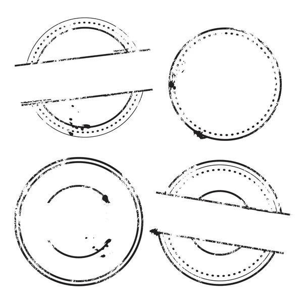 Образец векторного набора штампов - округлые марки — стоковый вектор