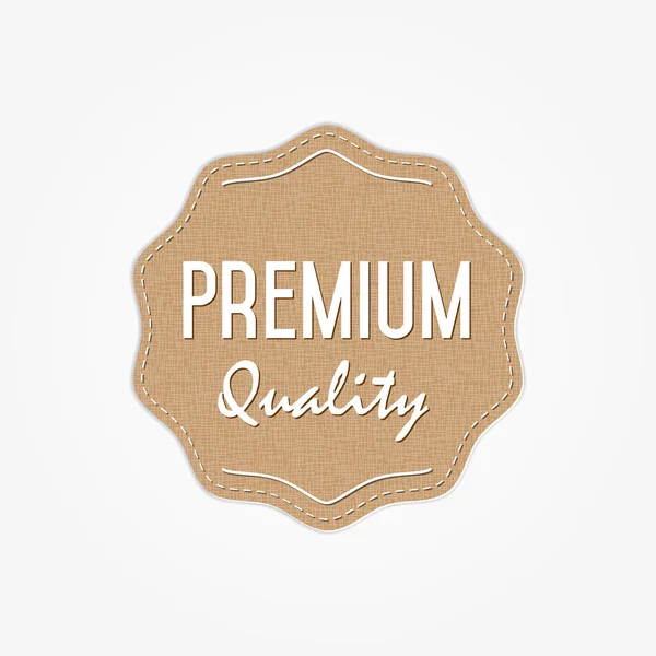 Premium Quality Fabric Label — Stock Vector