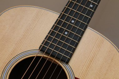 Güzel bir klasik akustik guit soyut resim yakından