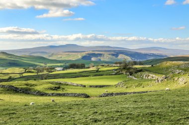Güzel yorkshire dales çarpıcı sahne İngiltere tou manzara