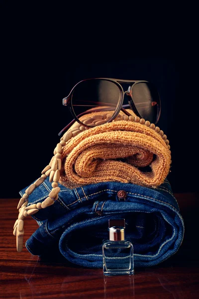 Jeans en fashion accessoires — Stockfoto