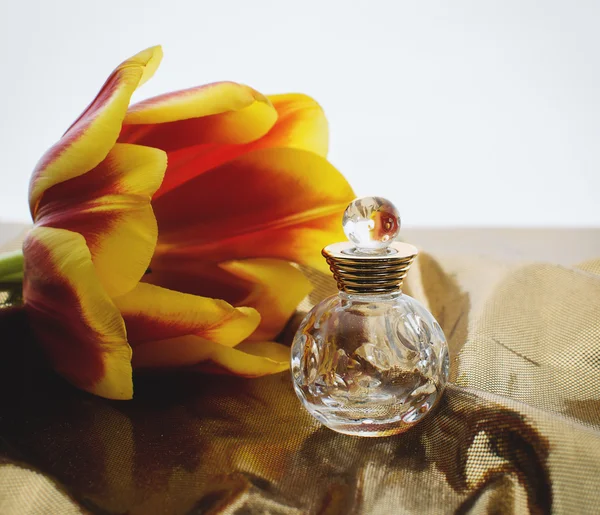 Perfume and flowers — Stock Photo, Image