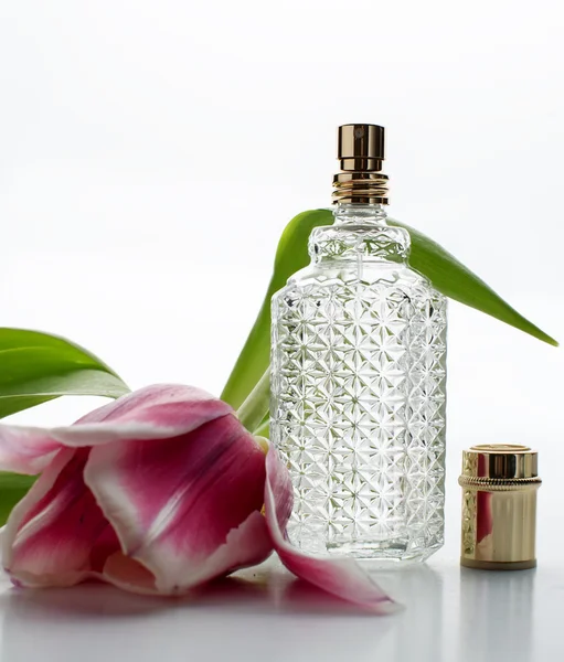 Perfume and flowers — Stock Photo, Image