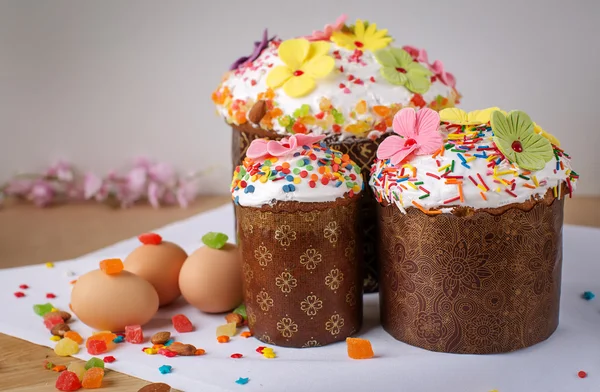 renkli şeker ile ev yapımı Panettone 