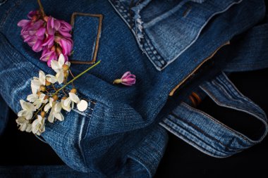 Mavi kot sırt çantası