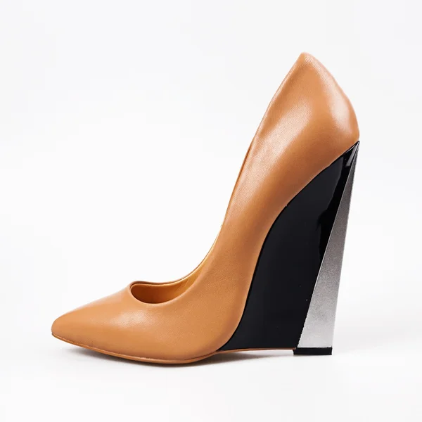 Beige female shoes — Stock Photo, Image